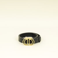 Christian Dior Black CD Cut Out 24mm Belt