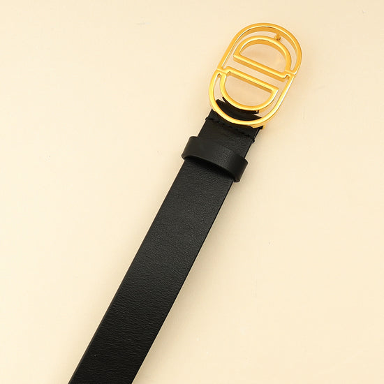 Christian Dior Black 30 Montaigne Cut-Out CD Belt-Christian Dior-THE CLOSET