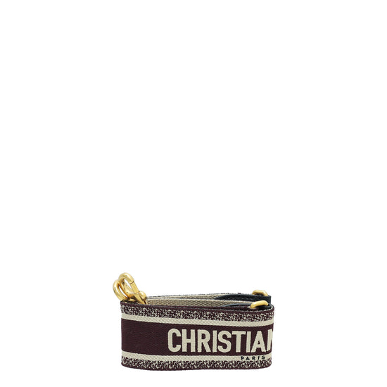Christian Dior Jacquard Logo Embroidered Shoulder Strap