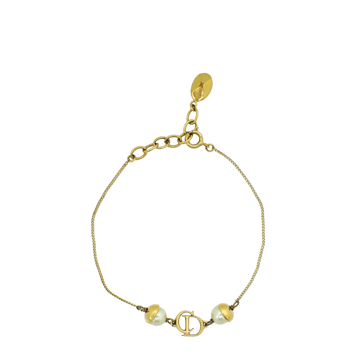 Christian Dior White CD Bracelet-Christian Dior-THE CLOSET