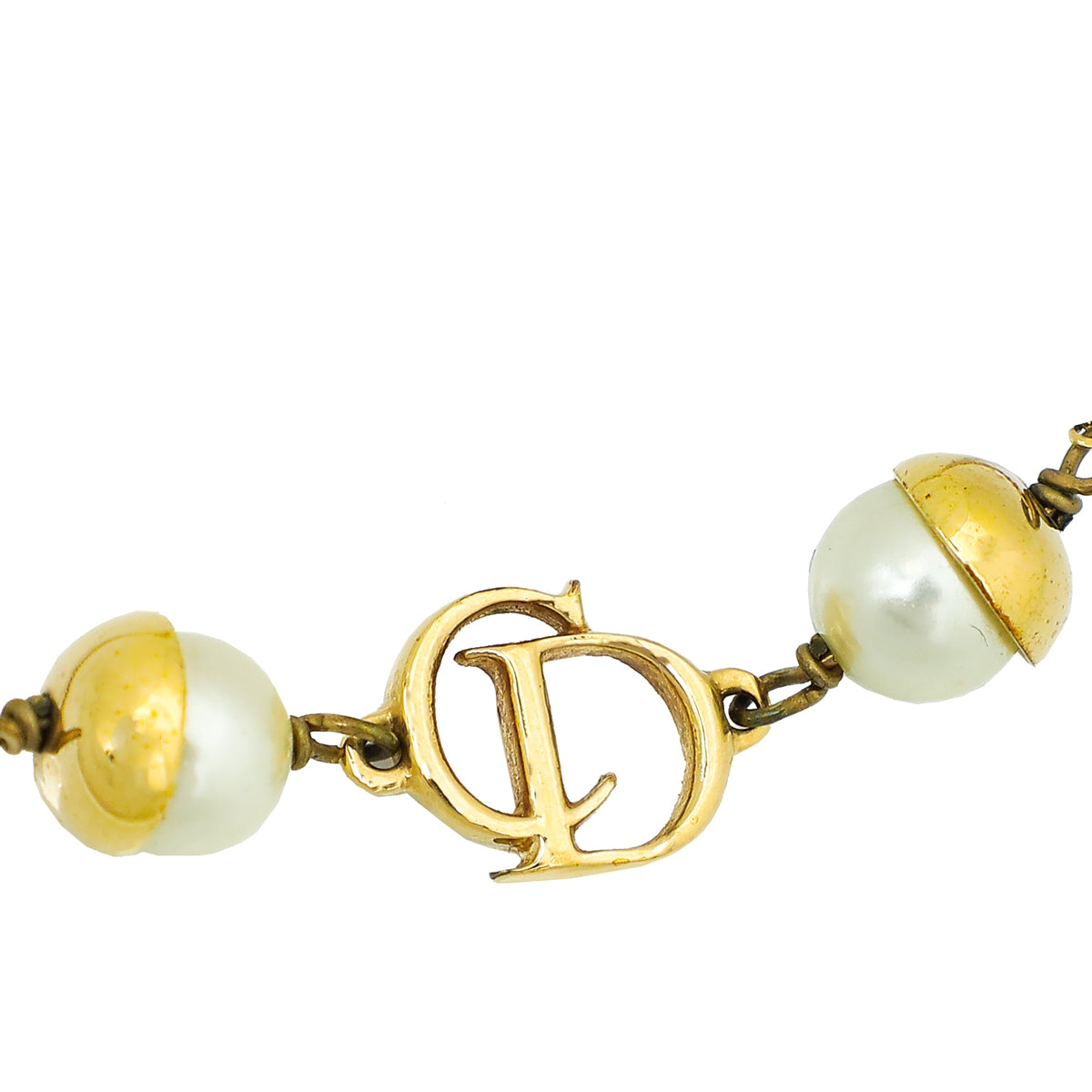 Christian Dior White CD Bracelet-Christian Dior-THE CLOSET
