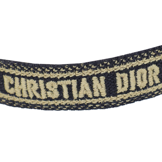 Christian Dior Navy Blue J'adior Oblique Bracelet Set
