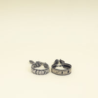 Christian Dior Navy Blue J'adior Oblique Bracelet Set