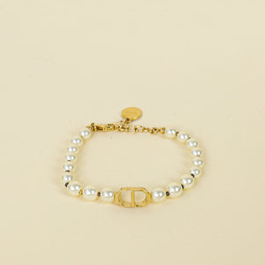 Christian Dior White 30 Montaigne Pearl Bracelet