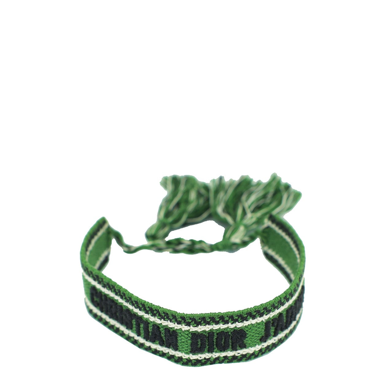 Christian Green J'Adior Cotton Bracelet-Christian Dior-THE CLOSET