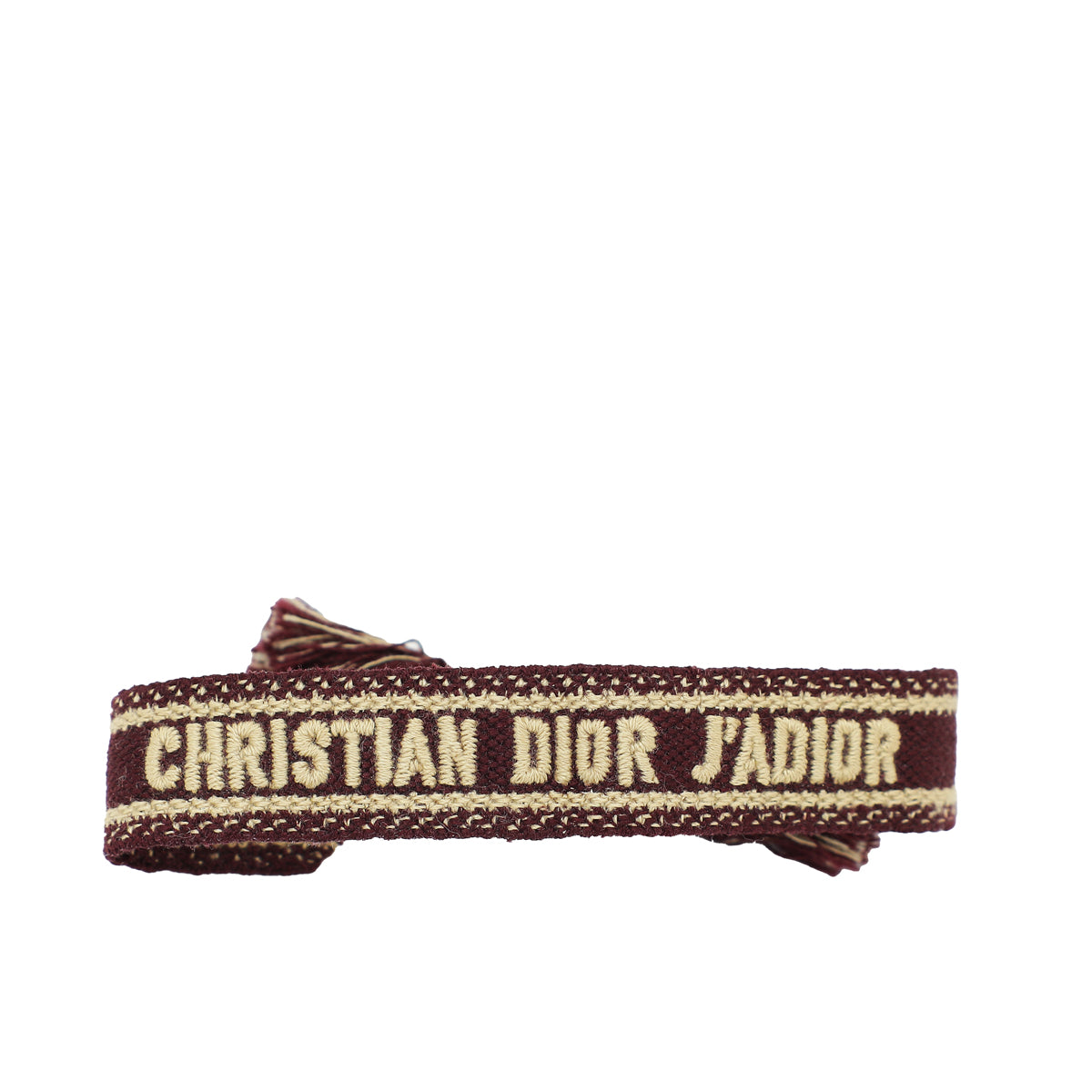 Christian Dior Burgundy J'Adior Cotton Bracelet