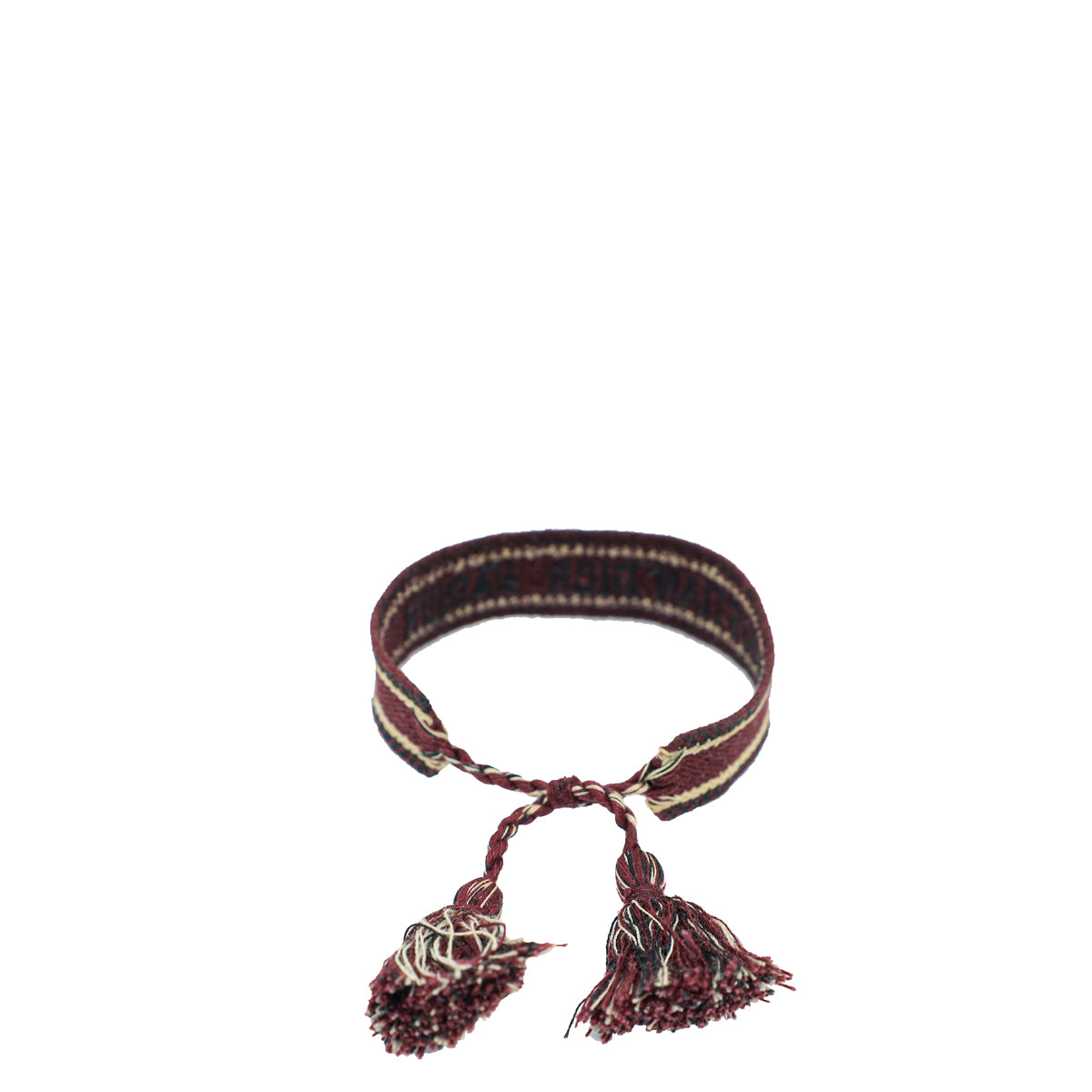 Christian Dior Burgundy J'Adior Cotton Bracelet