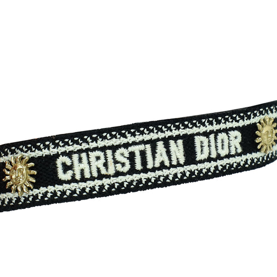 Christian Dior Bicolor J'adior Embroidered Sun Details Bracelet Set