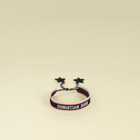 Christian Dior Tricolor Logo Embroidered Friendship Bracelet