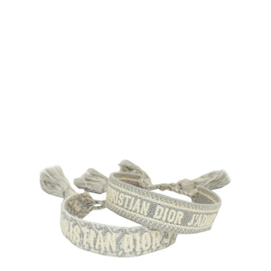Christian Dior Bicolor J'Adior Cotton Bracelet Set of 2