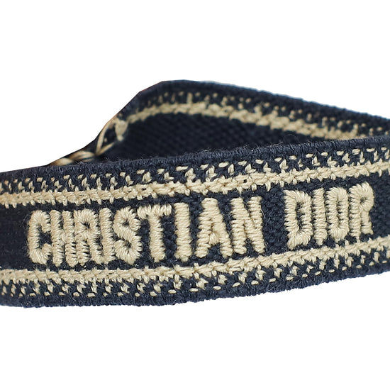 Christian Dior Navy Blue Oblique J'adior Bracelet Set