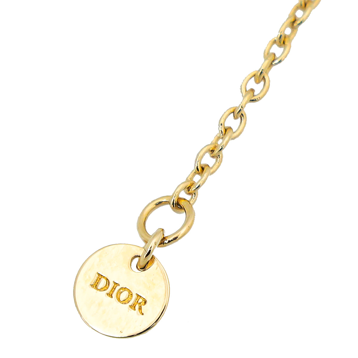 Christian Dior Gold CD Crystal Clair D Lune Bracelet