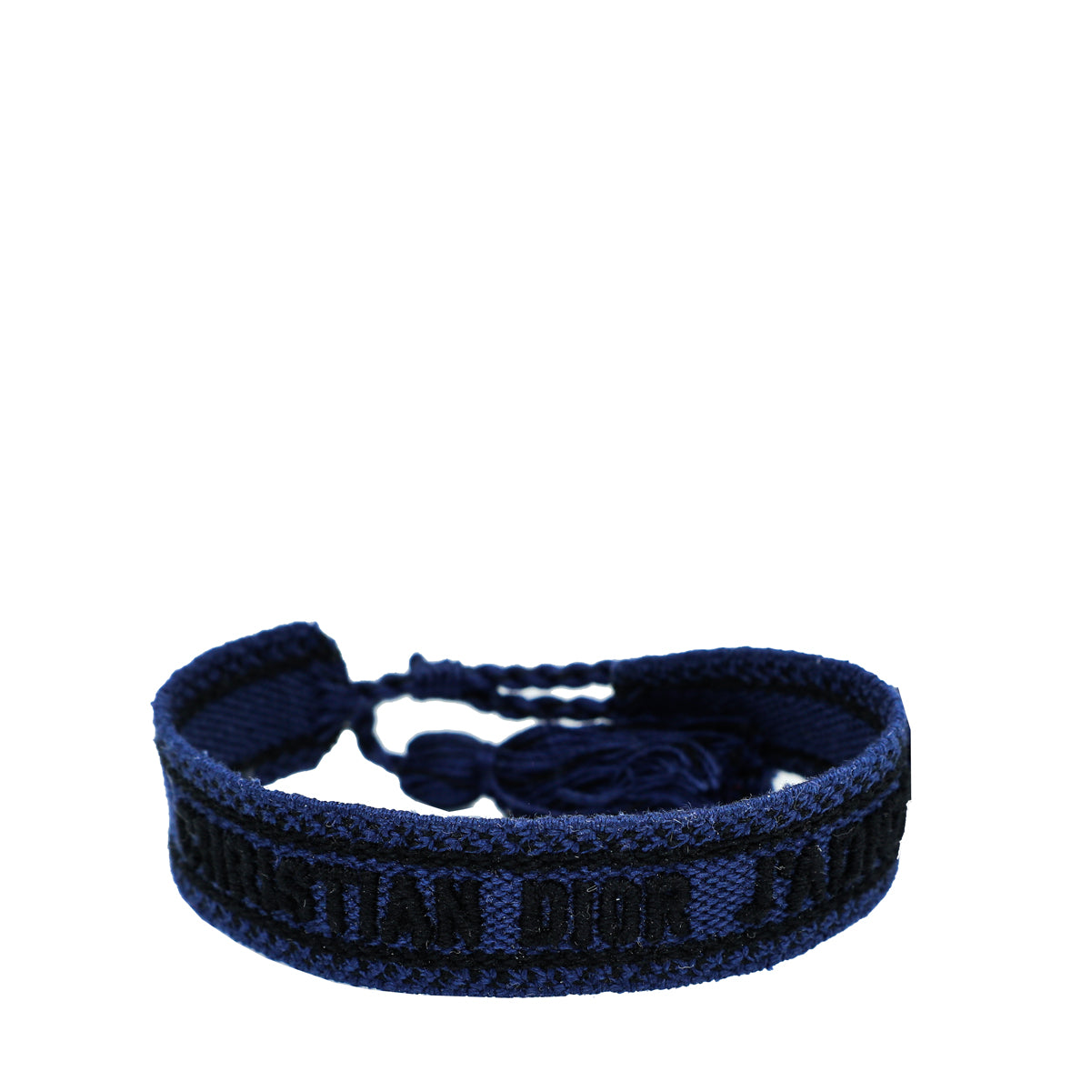Christian Dior Bracelet Set Navy blue Dior Oblique embroidery