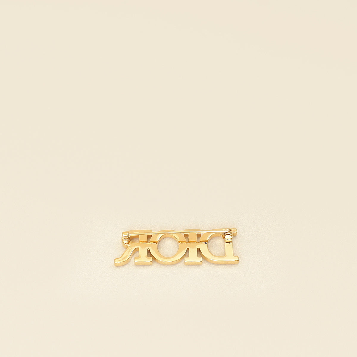 Christian Dior Gold Logo Crystal Dio(r)evolution Brooch-Christian Dior-THE CLOSET