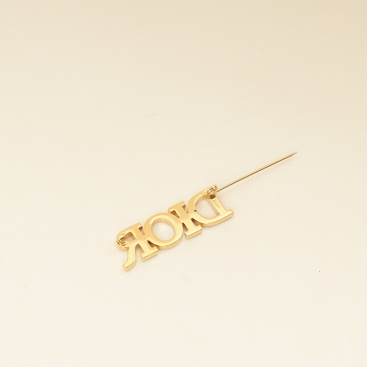 Christian Dior Gold Logo Crystal Dio(r)evolution Brooch-Christian Dior-THE CLOSET