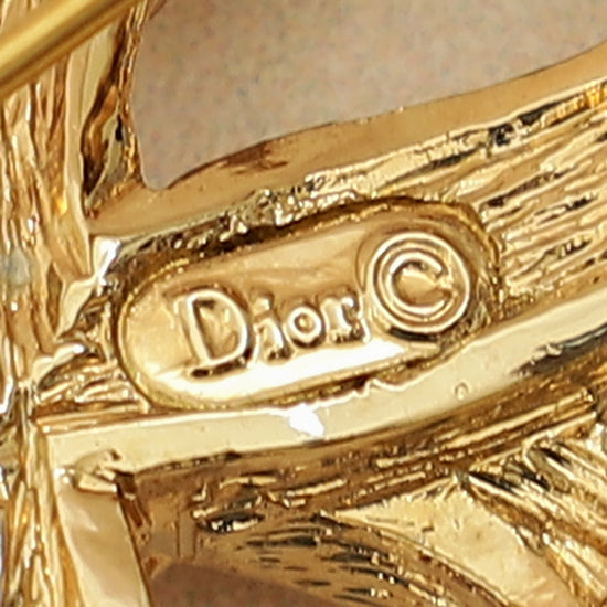 Christian Dior Gold Vintage Crystal Bow Brooch-Christian Dior-THE CLOSET
