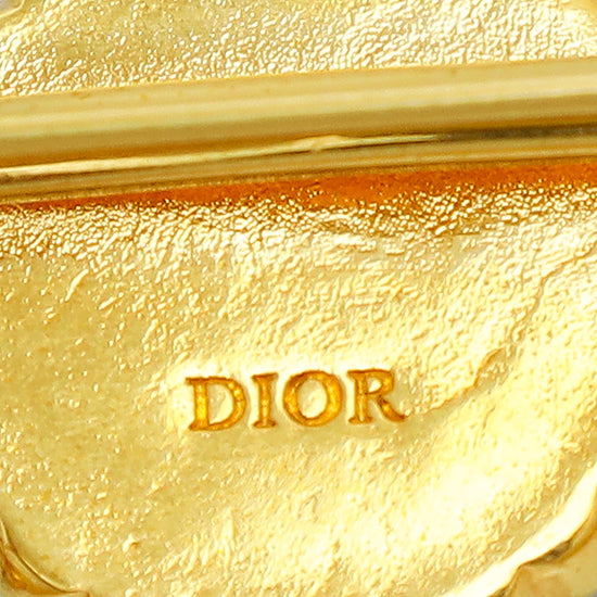 Christian Dior Bicolor Petit CD Pearl Brooch
