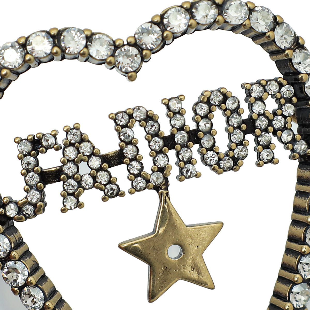Christian Dior Gold J'adior Crystal Heart Hair Barrette – THE CLOSET
