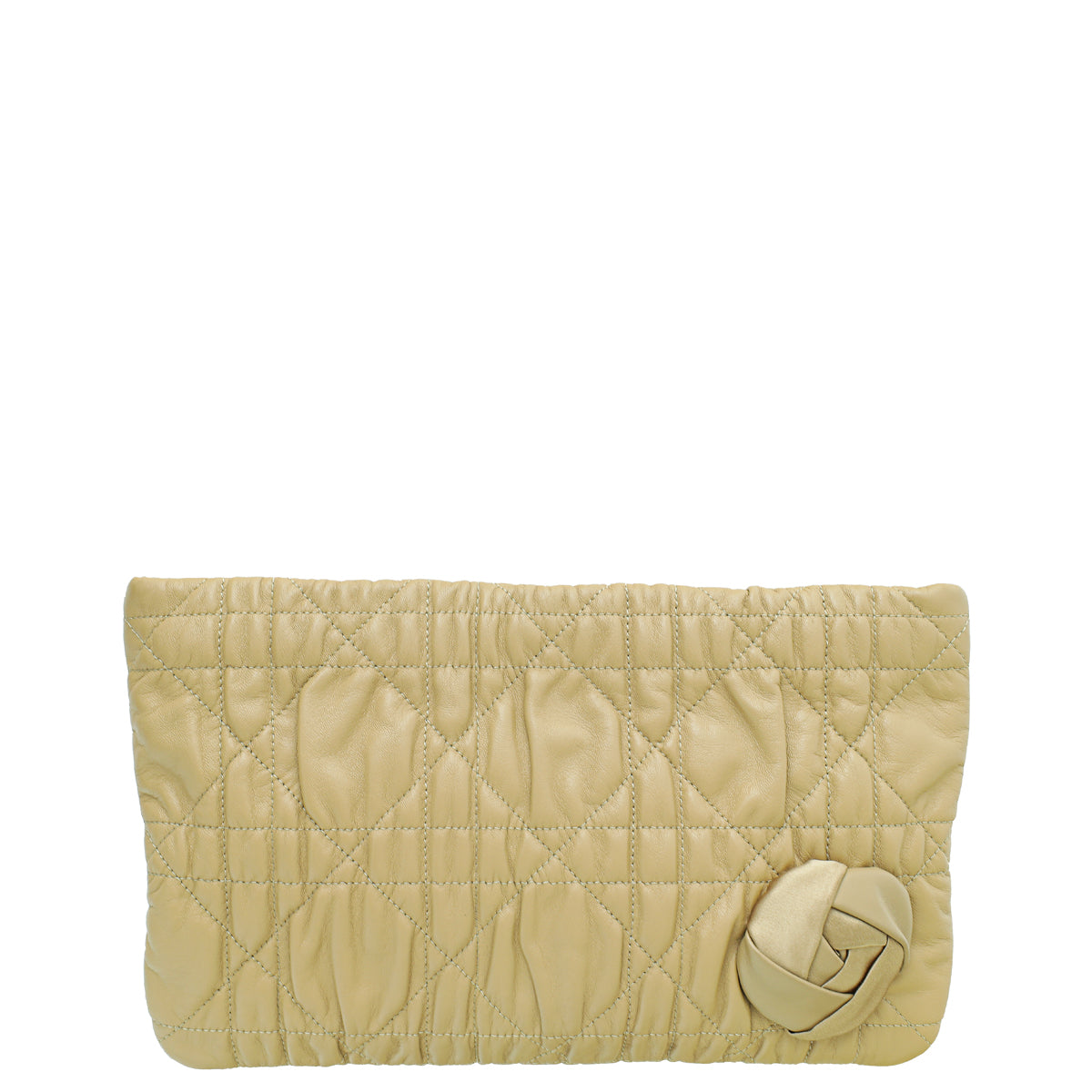 Christian Dior Cannage Rose Zip Pouch-Christian Dior-THE CLOSET