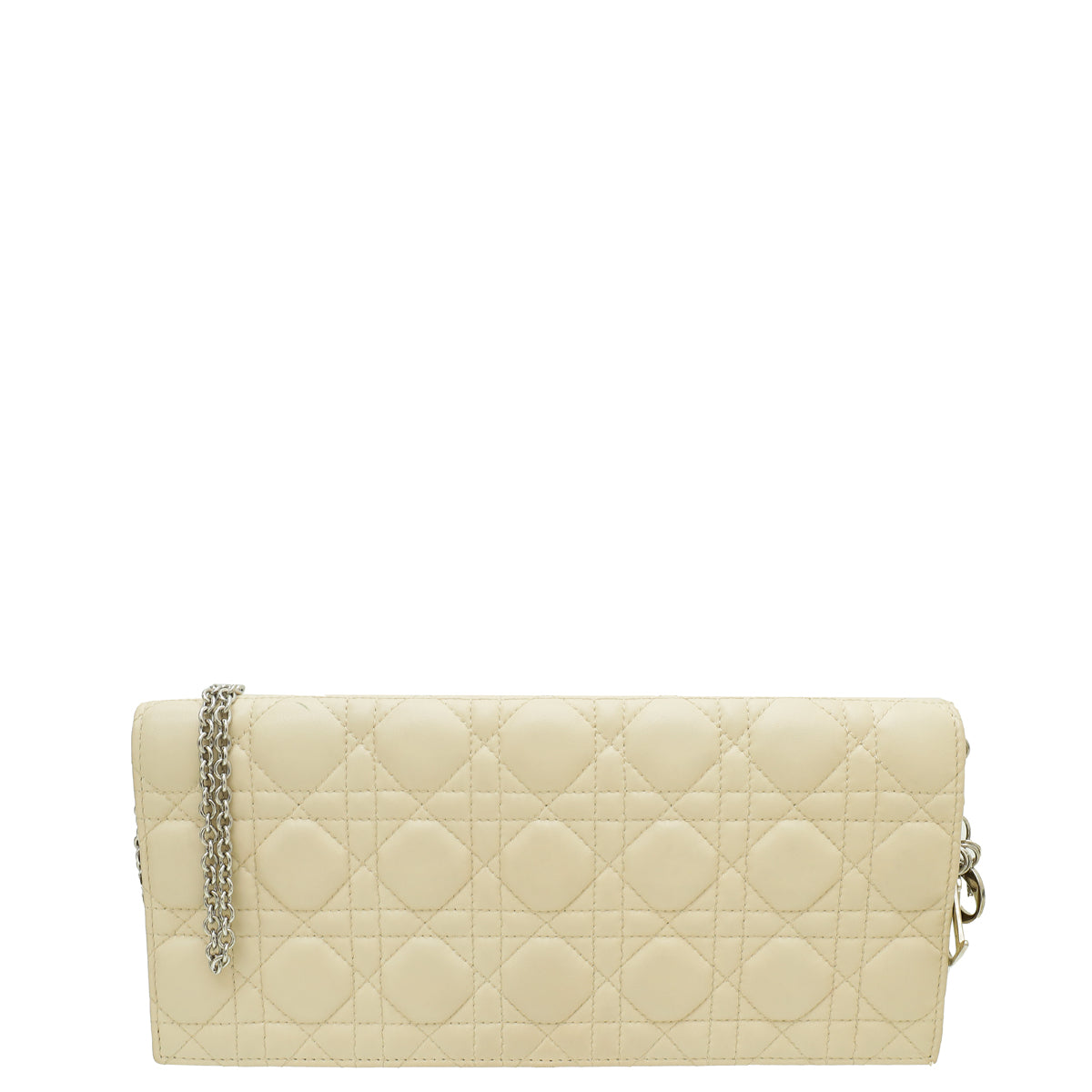 Christian Dior Light Beige Lady Dior Long Chain Clutch-Christian Dior-THE CLOSET