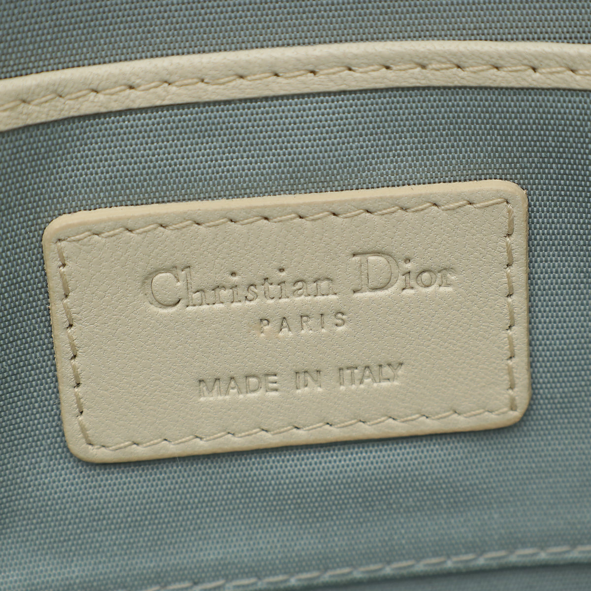 Christian Dior Light Beige Lady Dior Long Chain Clutch