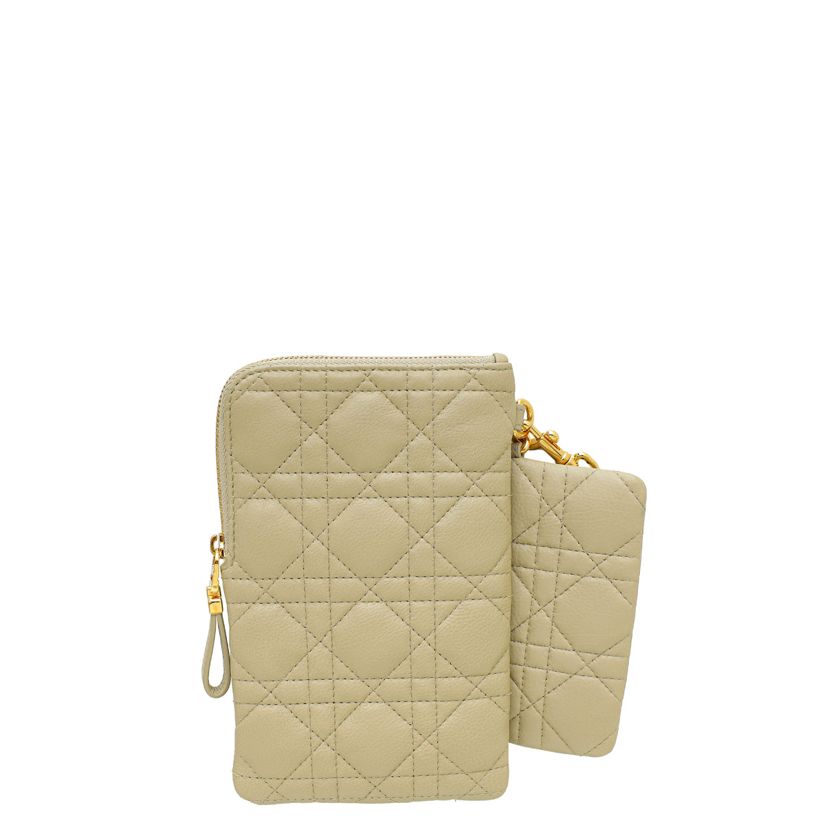 Christian Dior Beige Cannage Caro Multifunctional Pouch-Christian Dior-THE CLOSET