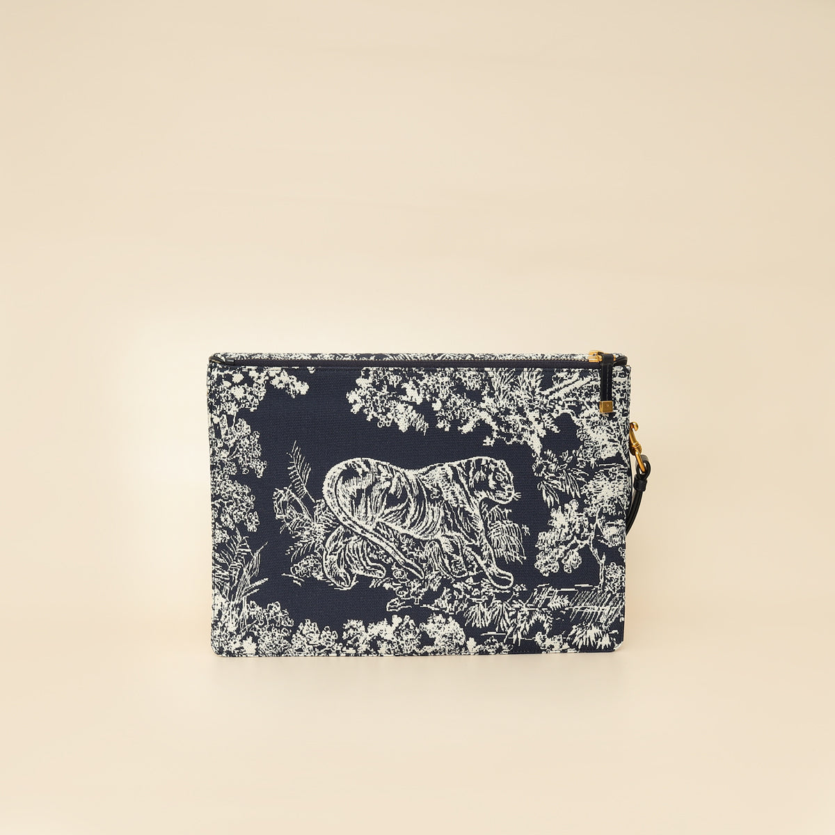 Christian Dior Bicolor Toile de Jouy Reverse Saddle Pouch-Christian Dior-THE CLOSET