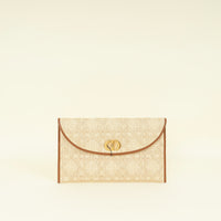 Christian Dior Bicolor 30 Montaigne Avenue Natural Raffia Cannage Pouch