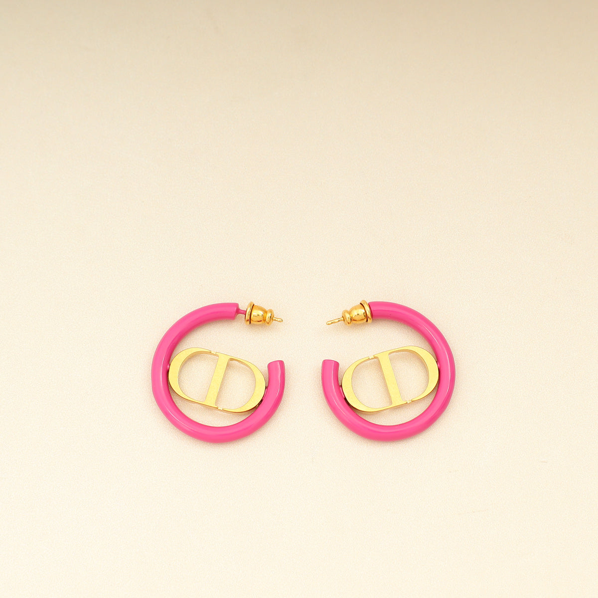 Christian Dior Gold 30 Montaigne Hoop Earrings-Christian Dior-THE CLOSET
