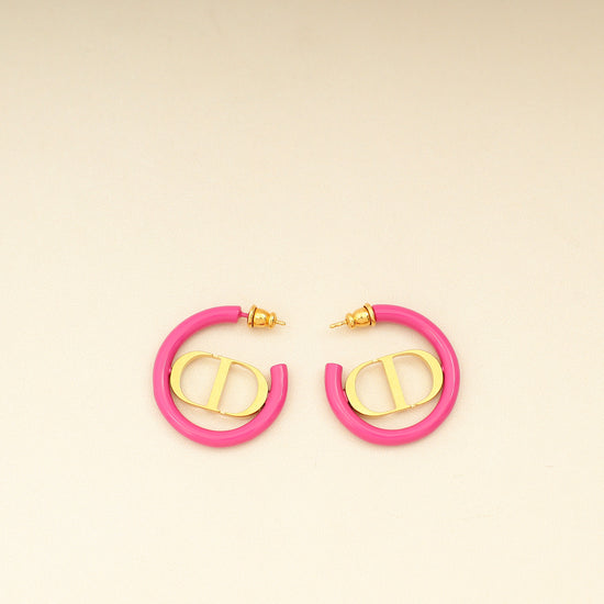 Christian Dior Gold 30 Montaigne Hoop Earrings-Christian Dior-THE CLOSET
