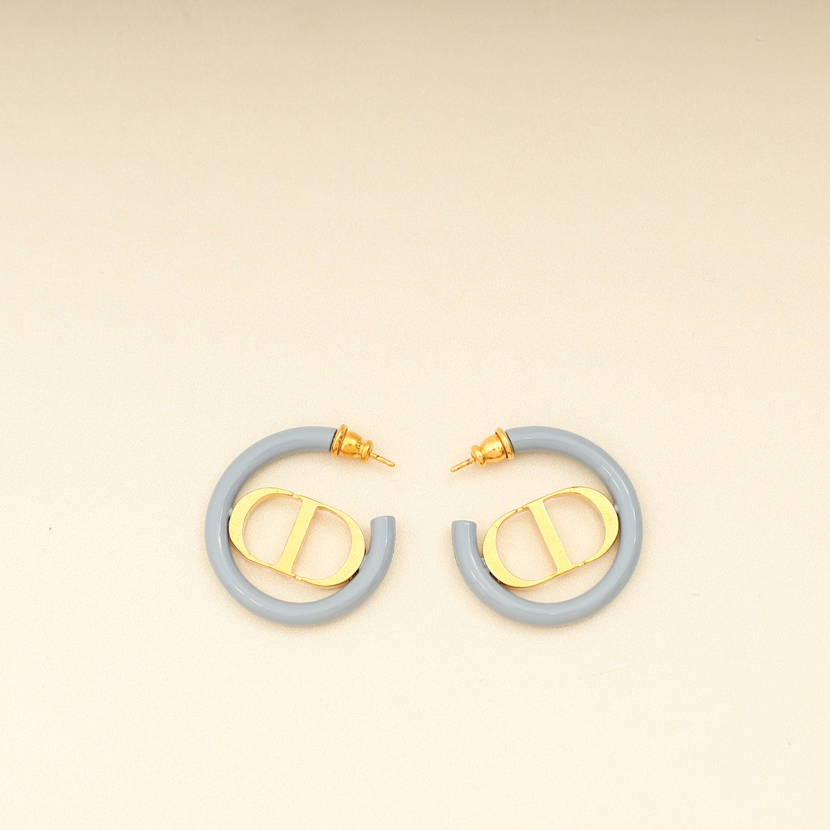 Christian Dior Gold 30 Montaigne Hoop Earrings-Christian Dior-THE CLOSET