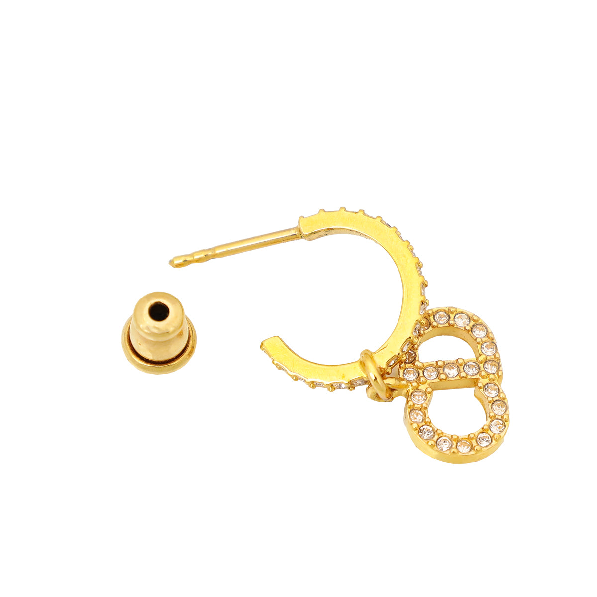 Christian Dior Gold Finish Clair De Lune Earrings