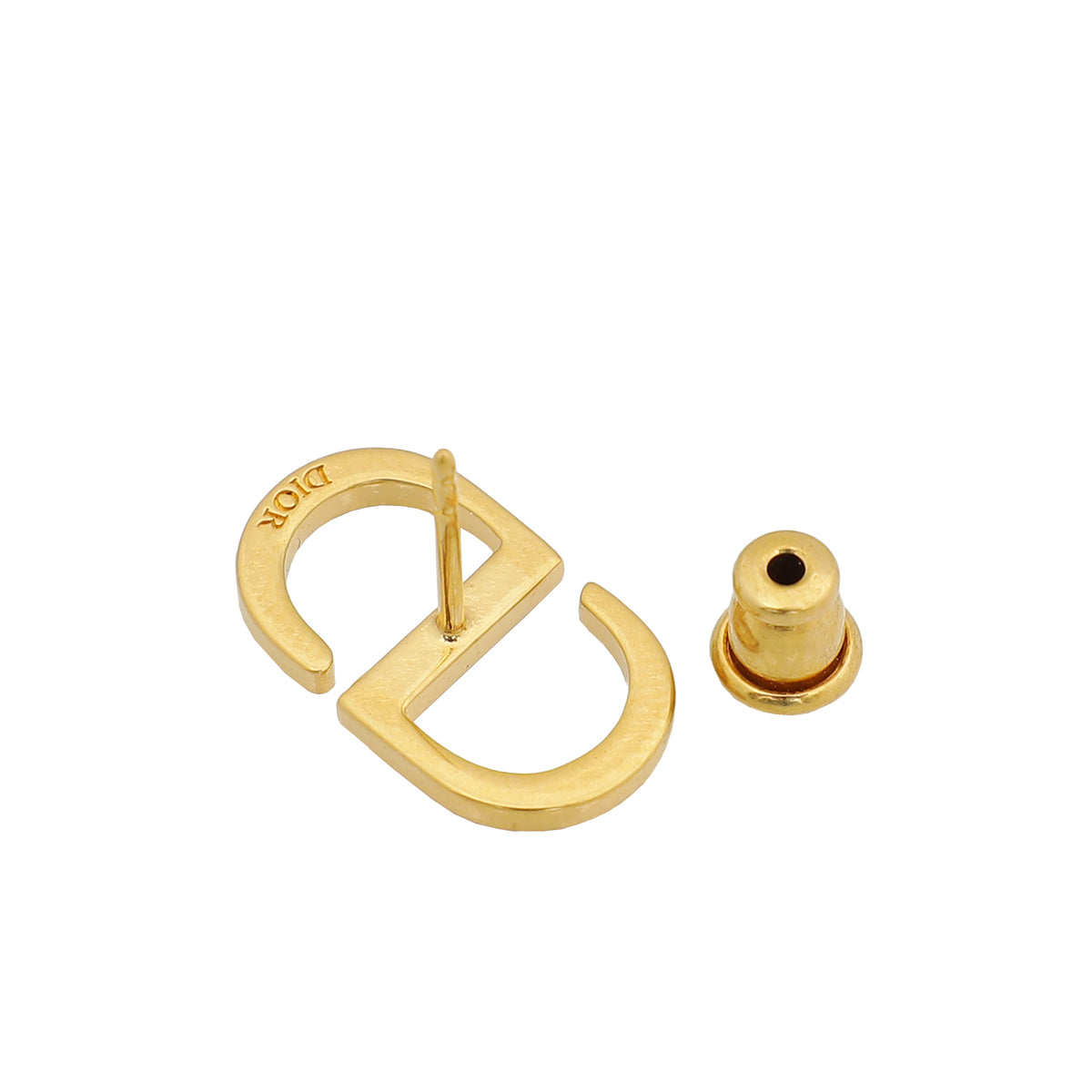 Christian Dior Gold CD Icon Earrings