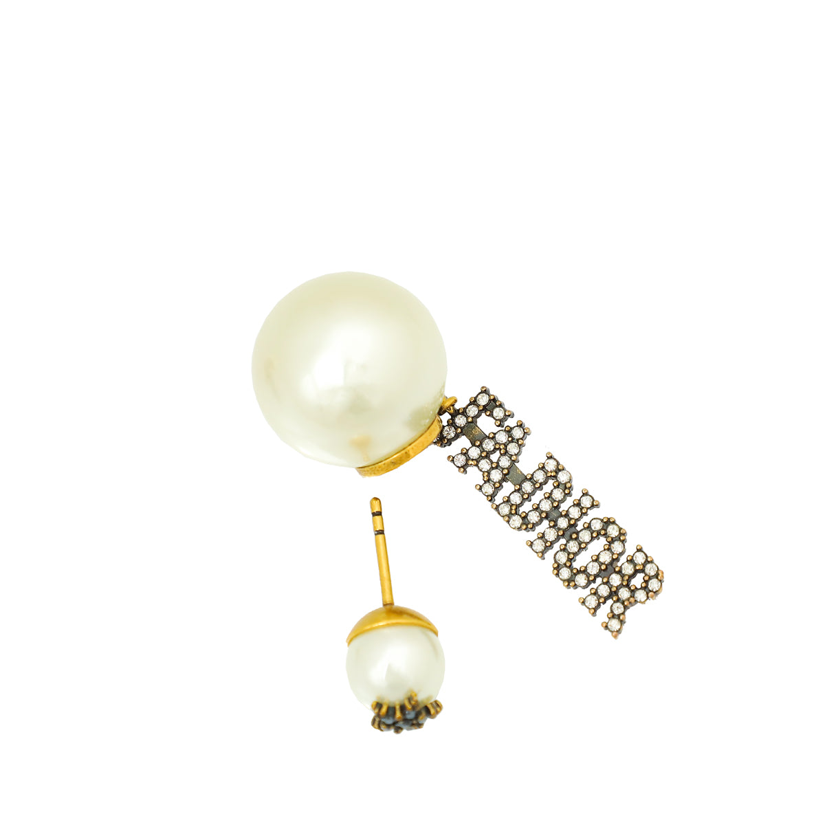 Christian Dior Ivory J'adior Crystal Drop Tribal Earrings-Christian Dior-THE CLOSET