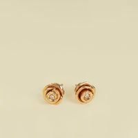 Christian Dior 18K Rose Gold Diamond Small Rose Dior Couture Earrings