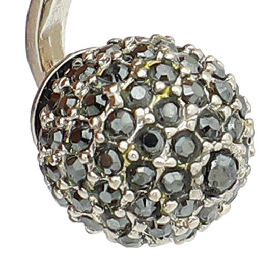 Load image into Gallery viewer, Christian Dior Grey Crystal Star CD Earrings
