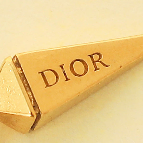 Christian Dior Gold Finish Petit CD Earrings
