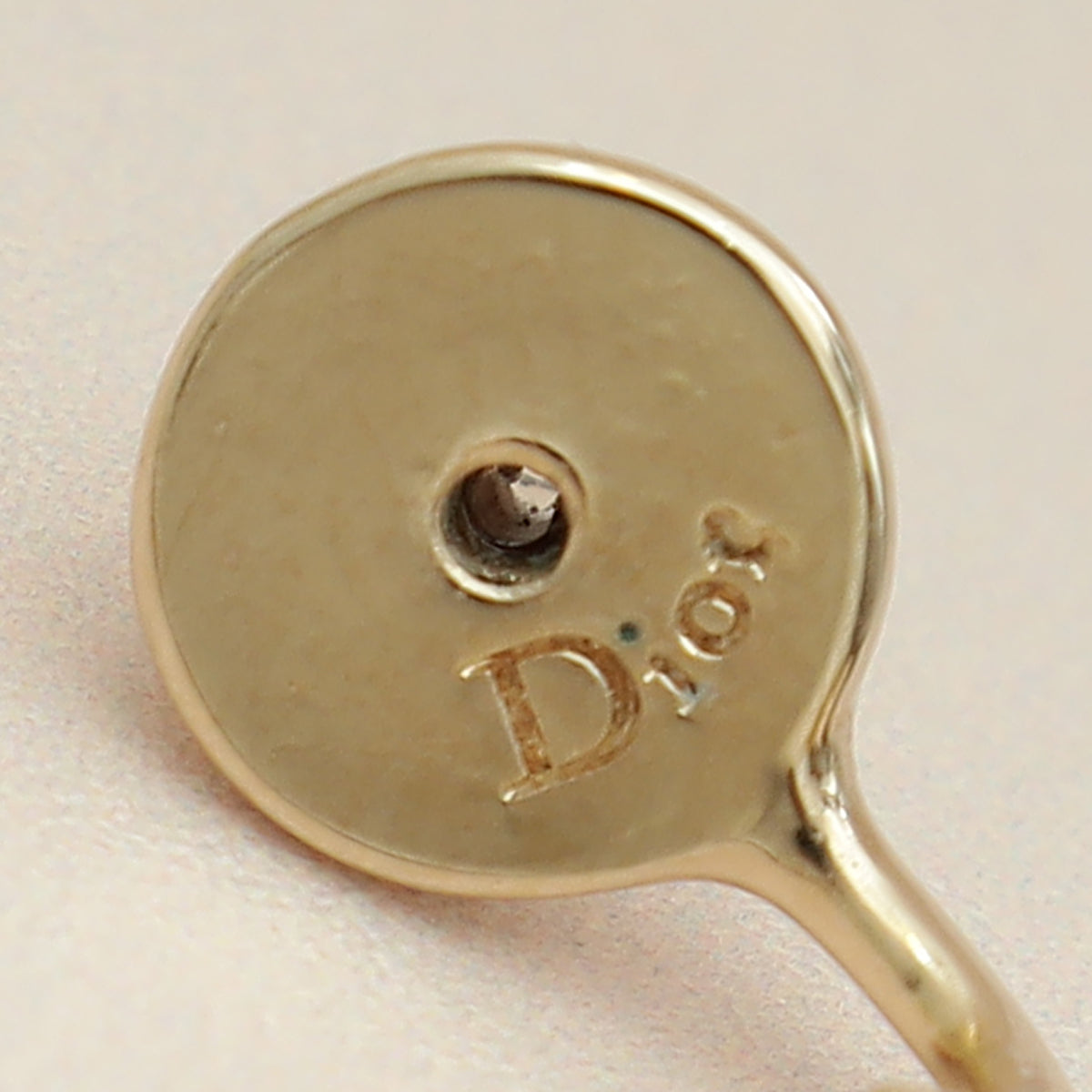 Christian Dior Gold Drop Pearl Petit CD Earrings-Christian Dior-THE CLOSET