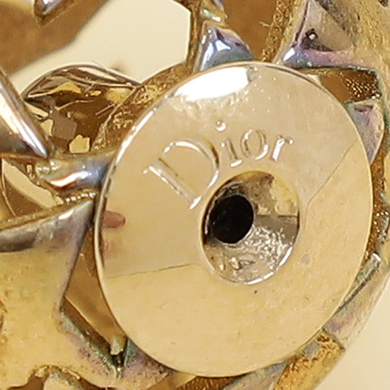 Christian Dior Gold Tone Pearl Star Mise En Dior Tribal Earrings-Christian Dior-THE CLOSET