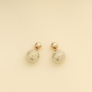 Christian Dior Bicolor Metal Mise En Dior Tribal Earrings