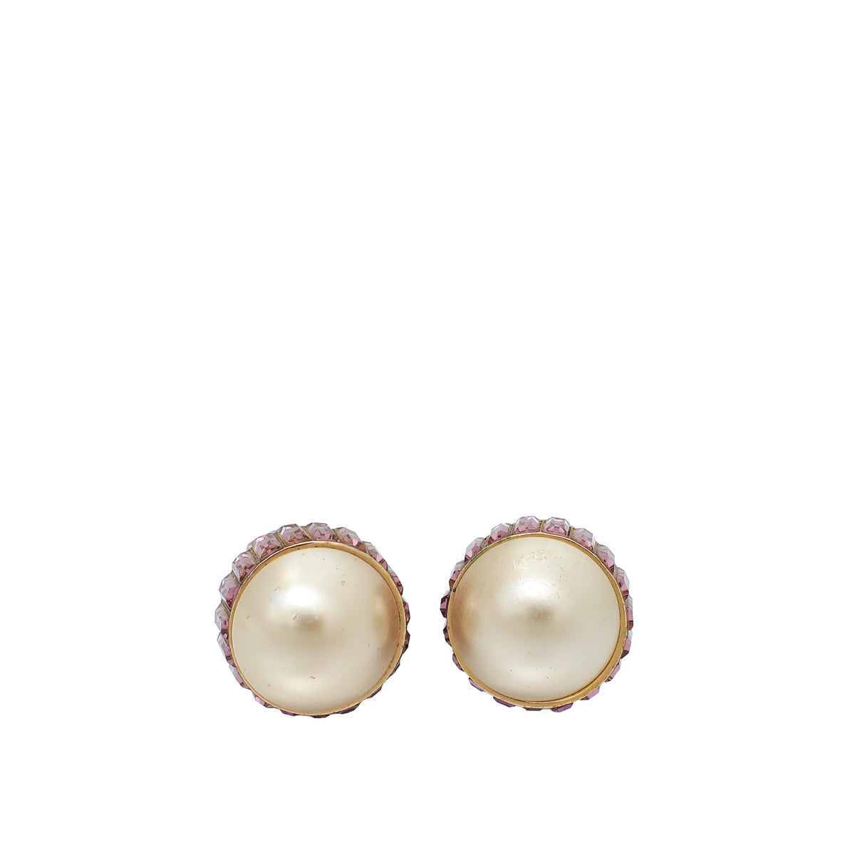Christian Dior Bicolor Mise En Dior Pearl w/ Crystal Earrings-Christian Dior-THE CLOSET