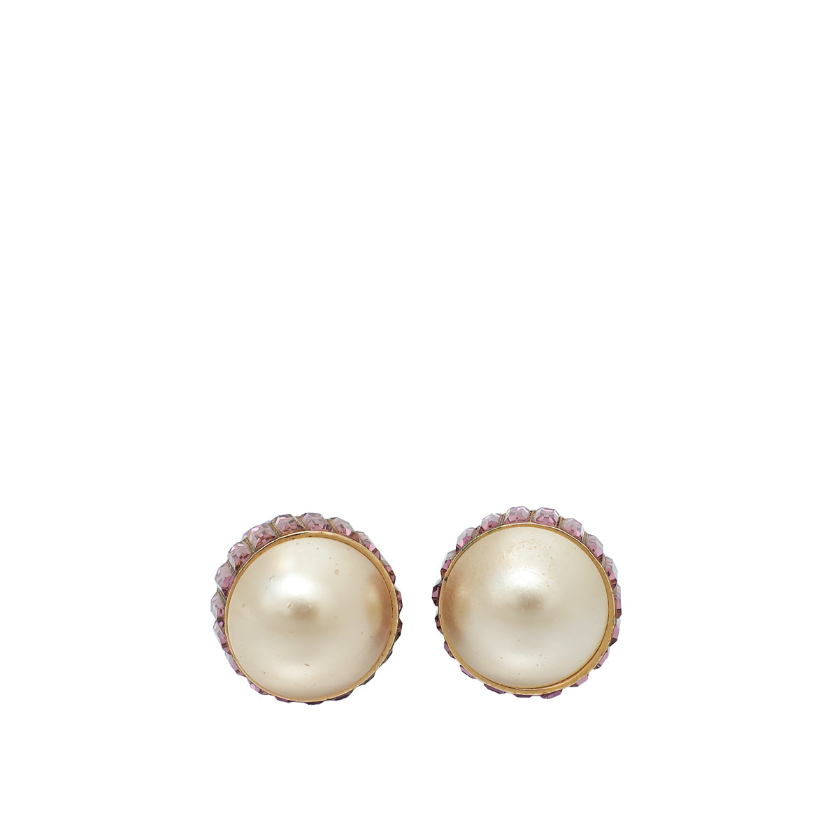 Christian Dior Bicolor Mise En Dior Pearl w/ Crystal Earrings
