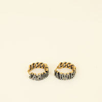 Christian Dior Aged Gold Brass J'Adior Hoop Earrings