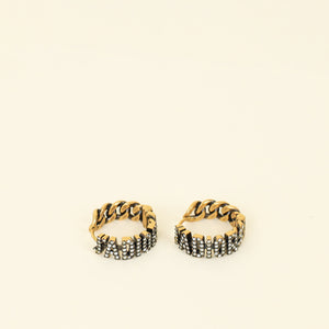 Christian Dior Aged Gold Brass J'Adior Hoop Earrings
