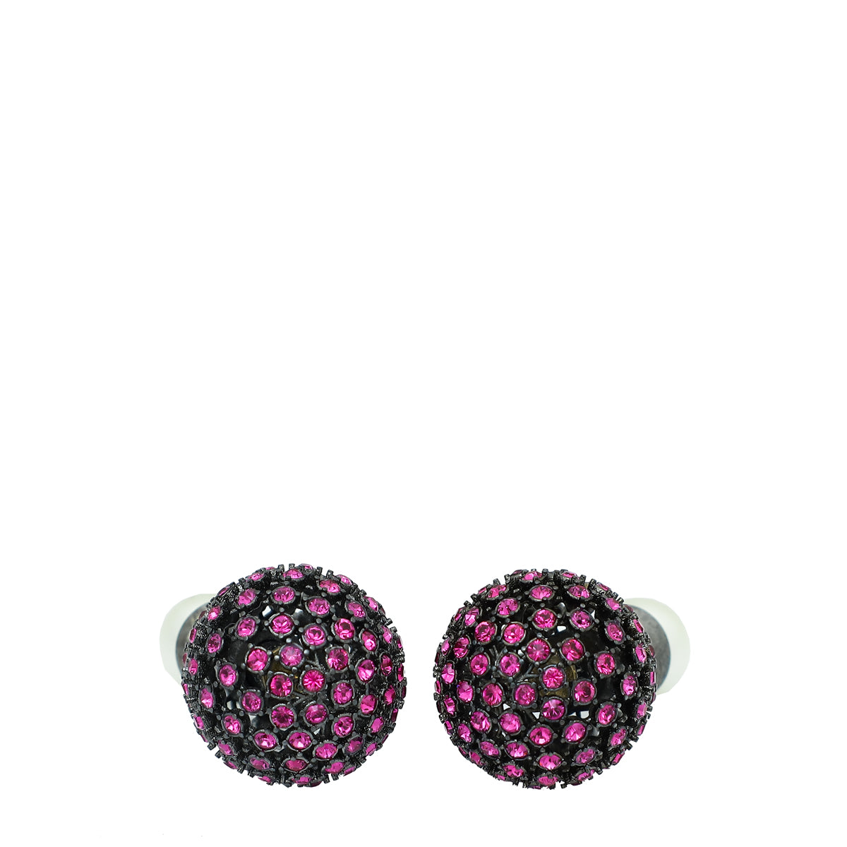 Christian Dior Purple Tribales Crystal Pearls Earrings-Christian Dior-THE CLOSET