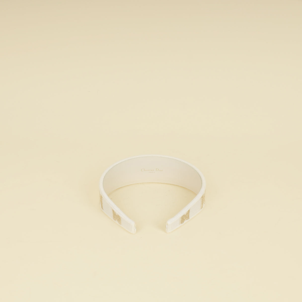 Christian Dior Bicolor Cannage Embroidery Headband-Christian Dior-THE CLOSET