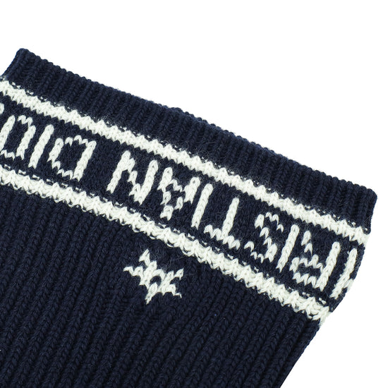 Christian Dior Bicolor Wool Cashmere Star Beanie