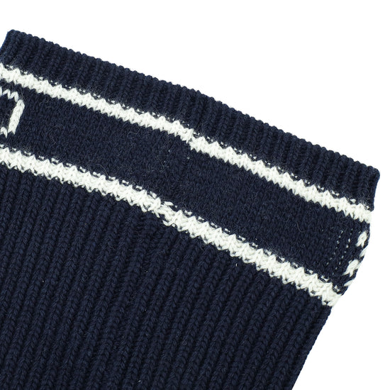 Christian Dior Bicolor Wool Cashmere Star Beanie