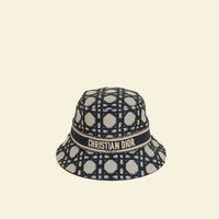 Christian Dior Bicolor D-Bobby Macrocannage Small Brim Bucket Hat 58