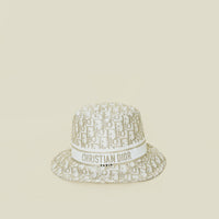 Christian Dior Bicolor Oblique Embroidered Bucket Hat 57
